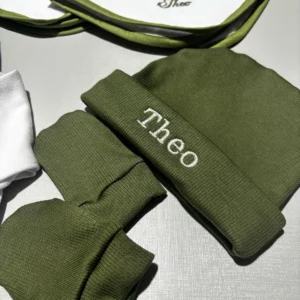 Kit touca personalizada e luvas